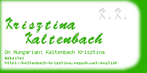 krisztina kaltenbach business card